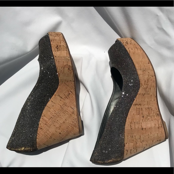 Stuart Weitzman Anna style heeled wedge shoes - Picture 5 of 9